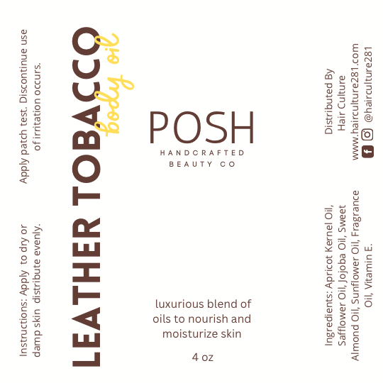 Leather Tobacco Body Oil